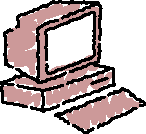 Clipart of a computer; Actual size=140 pixels wide